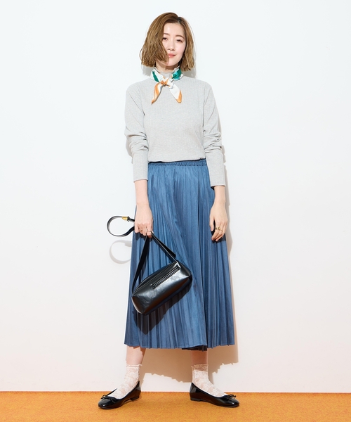 Petit Honfleur（プチオンフルール）の「メローボーダークシュネックT（Tシャツ/カットソー・レディース・グレー/ネイビー/ホワイト/レッド・M/L）」の16枚目の写真