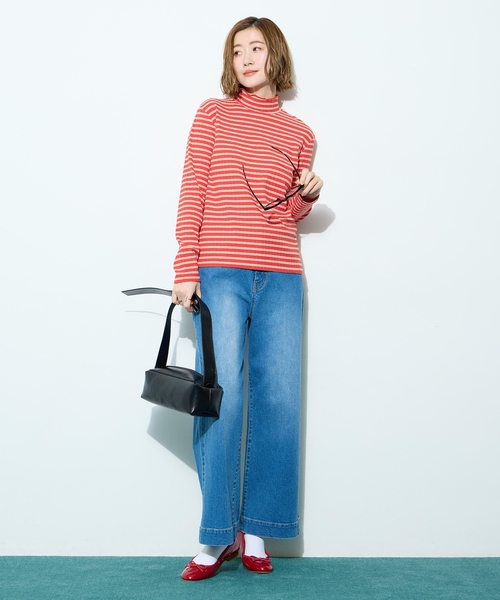Petit Honfleur（プチオンフルール）の「メローボーダークシュネックT（Tシャツ/カットソー・レディース・グレー/ネイビー/ホワイト/レッド・M/L）」の22枚目の写真