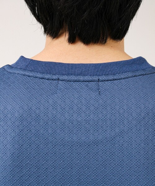 GLOSTER(グロスター)の「【素材で魅せる】フクレリンクスジャガードロンT(Tシャツ/カットソー・メンズ・ホワイト/ブラック/ブルー・L/M/S)」の13枚目の写真