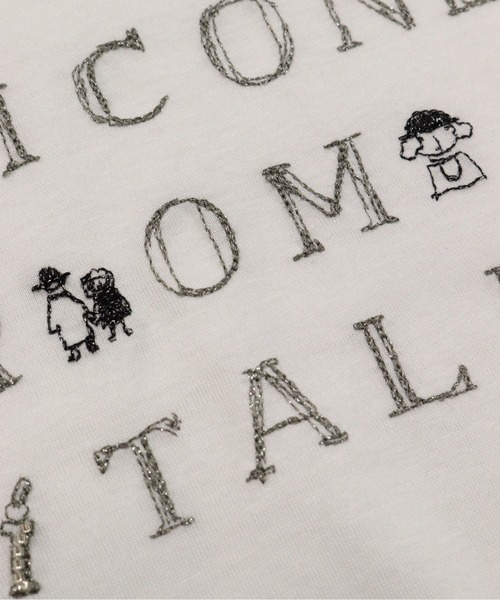 STUDIO PICONE(スタジオピッコーネ)の「ラメ刺繍UV速乾七分袖プルオーバー(Tシャツ/カットソー・レディース・ベージュ/ホワイト×グレー/ホワイト×ピンク/グレー・LL/L/M)」の19枚目の写真