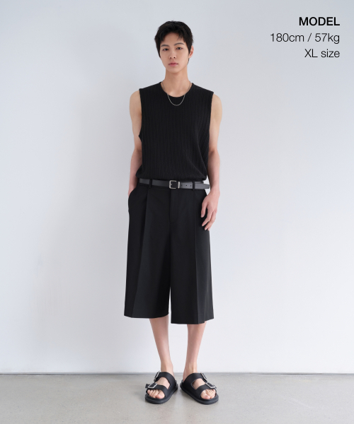 MUSINSA STANDARD（ムシンサスタンダード）の「クロシェスリーブレストップ [ブラック]（Tシャツ/カットソー・メンズ・その他・X-LARGE/LARGE/MEDIUM/XX-LARGE/SMALL/XXX-LARGE）」の3枚目の写真