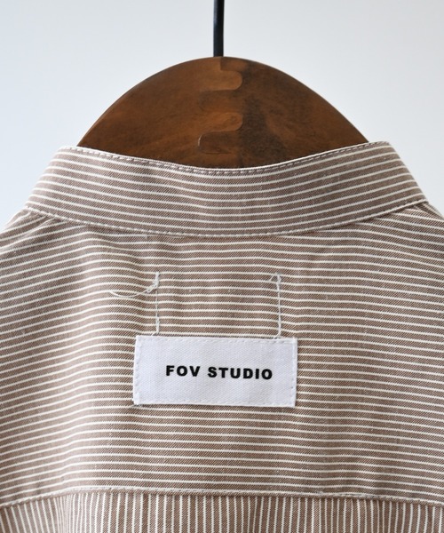 FOV(フォブ)の「フォブ ストライプシャツ(シャツ/ブラウス・キッズ・ベージュ/ブルー・S/M/L/XL)」の12枚目の写真