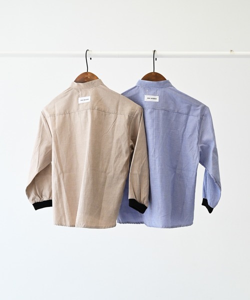 FOV(フォブ)の「フォブ ストライプシャツ(シャツ/ブラウス・キッズ・ベージュ/ブルー・S/M/L/XL)」の15枚目の写真