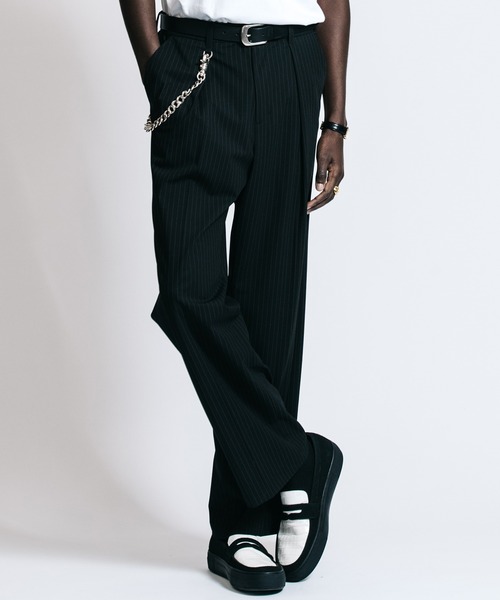 CRIMIE（クライミー）の「TAILORED TROUSERS _ PIN STRIPE EASY CARE（スラックス・メンズ・ブラック/チャコールグレー・S/M/L/XL）」の10枚目の写真