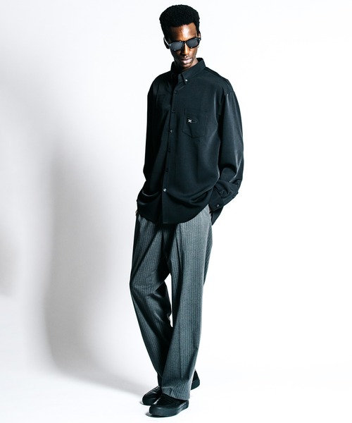 CRIMIE（クライミー）の「TAILORED TROUSERS _ PIN STRIPE EASY CARE（スラックス・メンズ・ブラック/チャコールグレー・S/M/L/XL）」の17枚目の写真
