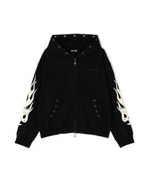 SUPPLIER(�T�v���C���[)��SUPPLIER/�T�v���C���[/Fire Tribal Leather Patch Zip Hoodie(�p�[�J�[)