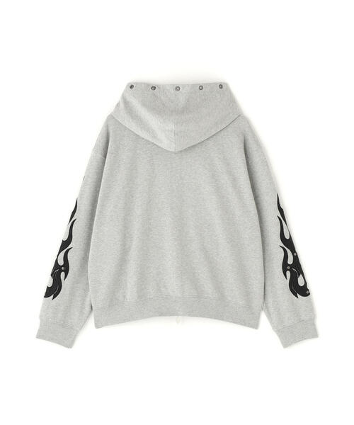 SUPPLIER/サプライヤー/Fire Tribal Leather Patch Zip Hoodie