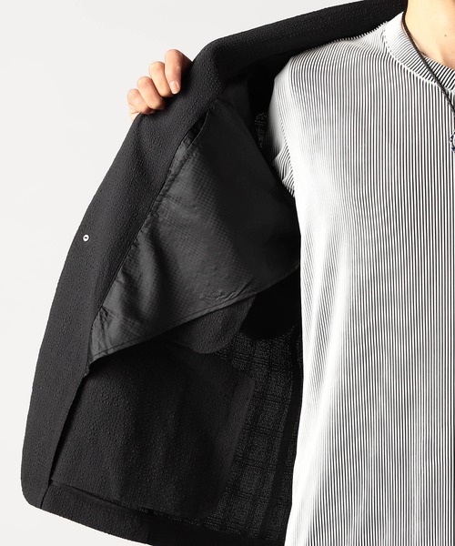 NICOLE CLUB FOR MEN（ニコルクラブフォーメン）の「サッカーチェック　ノーカラージャケット（その他アウター・メンズ・ネイビー/ブラック・MEDIUM/LARGE/X-LARGE）」の12枚目の写真