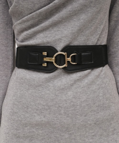 ROYAL PARTY（ロイヤルパーティー）の「ゴールドビットウエストマーカーベルト（ベルト・レディース・ブラック/ブラウン・FREE）」の2枚目の写真