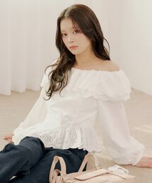 Chico | コットンレースオフショルブラウス(シャツ/ブラウス)