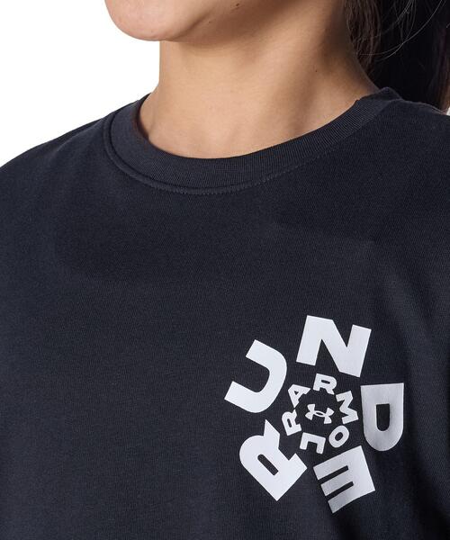 UNDER ARMOUR(アンダーアーマー)の「UAヘビーウエイト コットン グラフィック ロングスリーブ Tシャツ(トレーニング/キッズ)(Tシャツ/カットソー・キッズ・ブラック・130cm/140cm/120cm/150cm)」の7枚目の写真