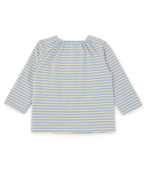 sense of wonder（センスオブワンダー）の「リバティクルマ刺しゅう長袖Tシャツ（Tシャツ/カットソー・キッズ・ブルー/グレー・110cm/100cm/90cm/80ｃｍ/120cm）」の3枚目の写真