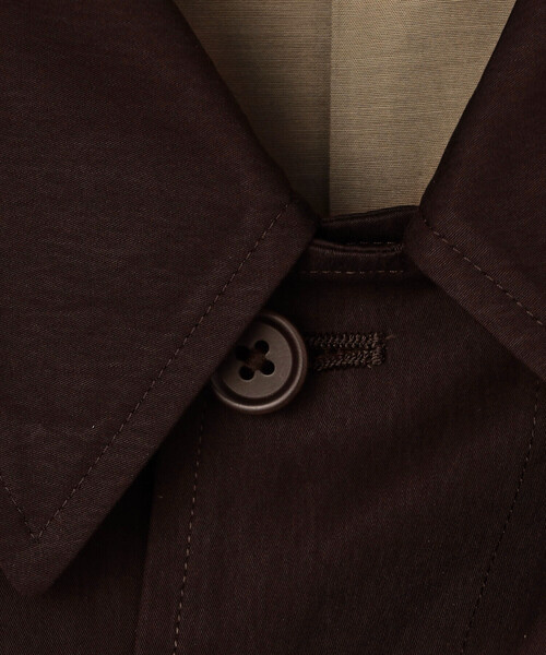 Kaptain Sunshine(キャプテン サンシャイン)の「KAPTAIN SUNSHINE | コットンナイロン ウォーカーコート MEN(ステンカラーコート・メンズ・ブラック/ブラウン・5/4)」の8枚目の写真