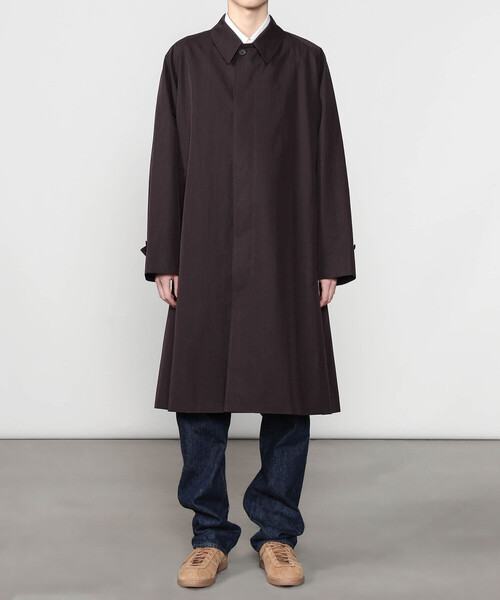 Kaptain Sunshine(キャプテン サンシャイン)の「KAPTAIN SUNSHINE | コットンナイロン ウォーカーコート MEN(ステンカラーコート・メンズ・ブラック/ブラウン・5/4)」の12枚目の写真