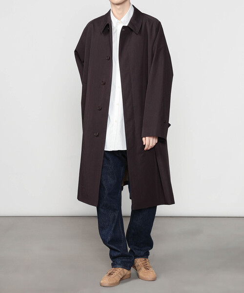 Kaptain Sunshine(キャプテン サンシャイン)の「KAPTAIN SUNSHINE | コットンナイロン ウォーカーコート MEN(ステンカラーコート・メンズ・ブラック/ブラウン・5/4)」の16枚目の写真