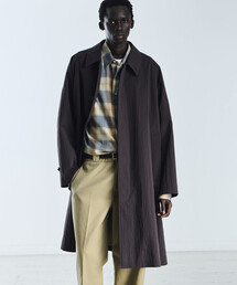 メンズのステンカラーコート（ブラウン/茶色系）ファッション通販