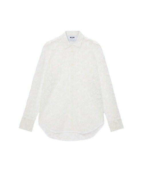 MSGM(エムエスジーエム)の「チュールローズ シアーシャツ(シャツ/ブラウス・レディース・オフホワイト・40/38)」の1枚目の写真