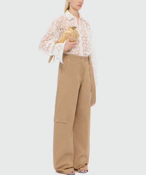 MSGM(エムエスジーエム)の「チュールローズ シアーシャツ(シャツ/ブラウス・レディース・オフホワイト・40/38)」の4枚目の写真