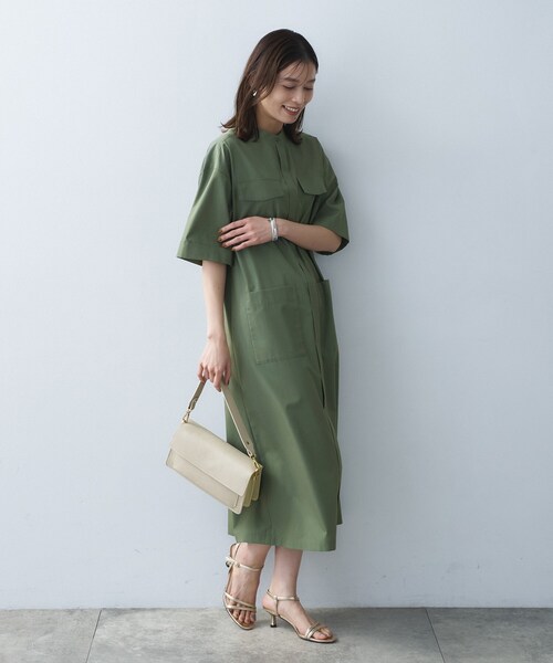 UNTITLED（アンタイトル）の「シャンブレーシャツワンピース（ワンピース・レディース・カーキ/ネイビー・01/04/03/02/50/48/44/00）」の19枚目の写真