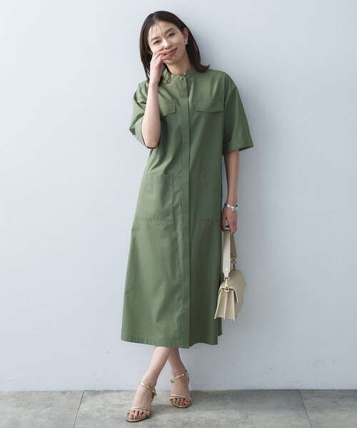 UNTITLED（アンタイトル）の「シャンブレーシャツワンピース（ワンピース・レディース・カーキ/ネイビー・01/04/03/02/50/48/44/00）」の20枚目の写真