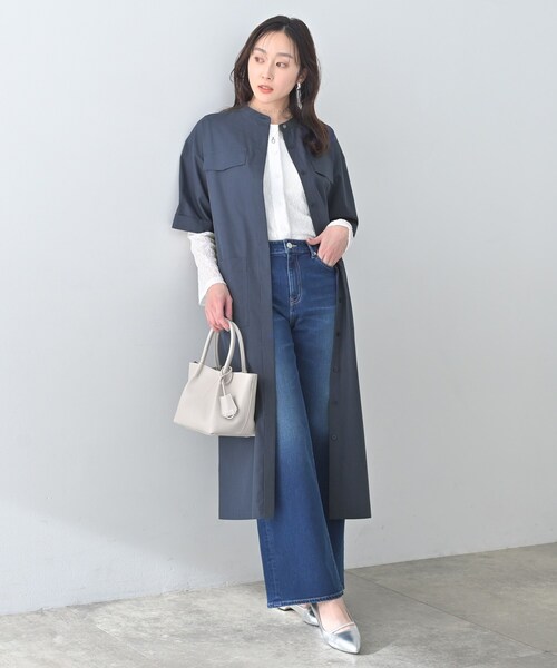 UNTITLED（アンタイトル）の「シャンブレーシャツワンピース（ワンピース・レディース・カーキ/ネイビー・01/04/03/02/50/48/44/00）」の13枚目の写真