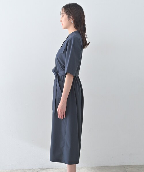 UNTITLED（アンタイトル）の「シャンブレーシャツワンピース（ワンピース・レディース・カーキ/ネイビー・01/04/03/02/50/48/44/00）」の17枚目の写真