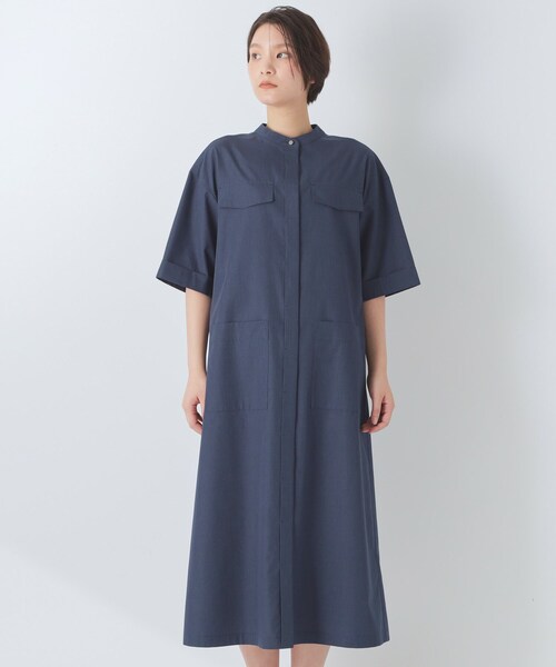 UNTITLED（アンタイトル）の「シャンブレーシャツワンピース（ワンピース・レディース・カーキ/ネイビー・01/04/03/02/50/48/44/00）」の18枚目の写真