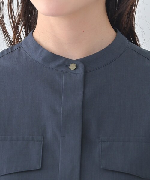 UNTITLED（アンタイトル）の「シャンブレーシャツワンピース（ワンピース・レディース・カーキ/ネイビー・01/04/03/02/50/48/44/00）」の9枚目の写真