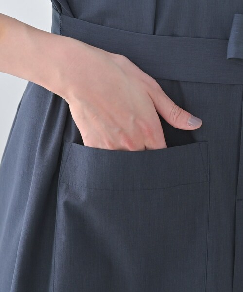 UNTITLED（アンタイトル）の「シャンブレーシャツワンピース（ワンピース・レディース・カーキ/ネイビー・01/04/03/02/50/48/44/00）」の4枚目の写真