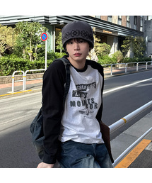 ラグランオーバーサイズ長袖Tシャツ - 2カラー