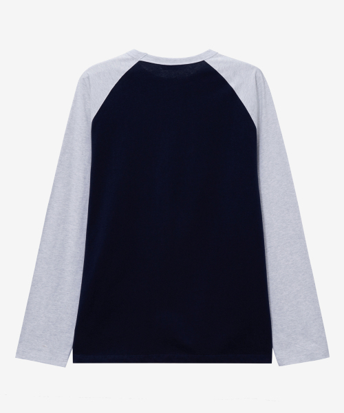 MINDBRIDGE(マインドブリッジ)の「ラグランオーバーサイズ長袖Tシャツ - 2カラー(Tシャツ/カットソー・メンズ・ネイビー/グレー・100/95/105)」の10枚目の写真