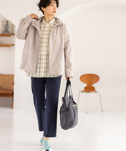 DECOY SINCE 1981（デコイシンスイチキュウハチイチ）の「【chiyoさんコラボ】ロンドンマーチチェックブラウス【オーガニックコットン100%】（シャツ/ブラウス・レディース・ベージュ/ネイビー・9号/11号/13号）」の16枚目の写真