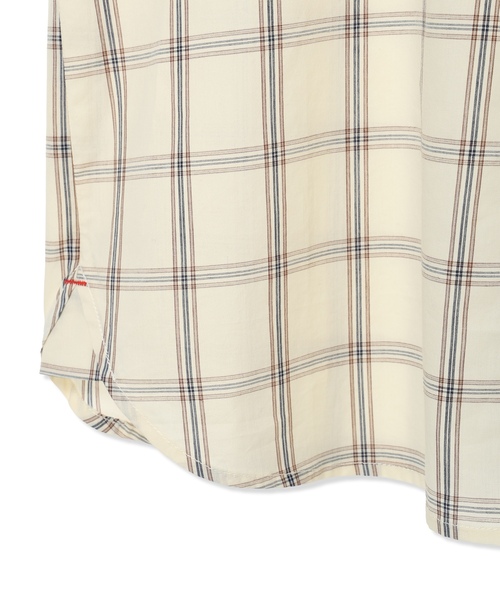 DECOY SINCE 1981（デコイシンスイチキュウハチイチ）の「【chiyoさんコラボ】ロンドンマーチチェックブラウス【オーガニックコットン100%】（シャツ/ブラウス・レディース・ベージュ/ネイビー・9号/11号/13号）」の20枚目の写真