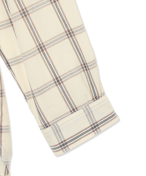 DECOY SINCE 1981（デコイシンスイチキュウハチイチ）の「【chiyoさんコラボ】ロンドンマーチチェックブラウス【オーガニックコットン100%】（シャツ/ブラウス・レディース・ベージュ/ネイビー・9号/11号/13号）」の21枚目の写真