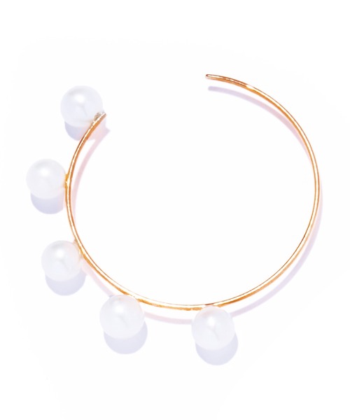 les bonbon(ルボンボン)の「【les bon bon】flotter pearl hoop pierce S/フロテ パール フープ ピアス S 片耳 BOB912(ピアス(片耳用)・レディース・ホワイト・FREE)」の3枚目の写真