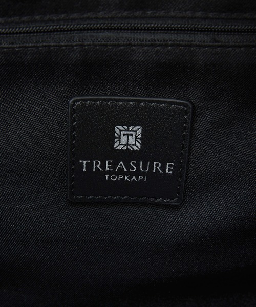 TREASURE TOPKAPI(トレジャートプカピ)の「【TREASURE TOPKAPI】ナイロン 2way レザーハンドル トートバッグ(トートバッグ・レディース・ブラック/グレイッシュベージュ・FREE)」の5枚目の写真