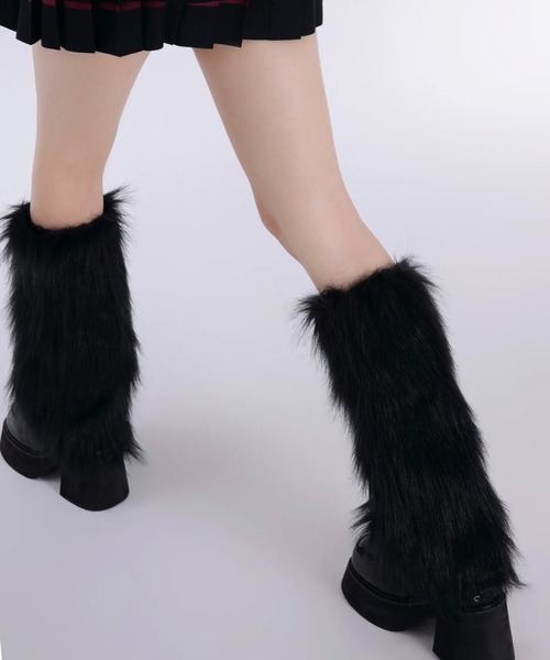 VIBGYOR(ヴィブジョー)の「レディース フェイクファールーズソックス 平成ギャル Y2K 韓国(BDS)(ソックス/靴下・レディース・ブラック/ホワイト・FREE)」の4枚目の写真