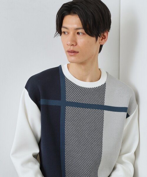 THE SHOP TK (ザ ショップ ティーケー )の「チェック柄ダンボール スウェット 洗濯機OK(Tシャツ/カットソー・メンズ・ホワイト系4/ホワイト系8/ベージュ系1・04/03/02)」の22枚目の写真