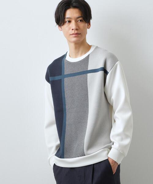THE SHOP TK (ザ ショップ ティーケー )の「チェック柄ダンボール スウェット 洗濯機OK(Tシャツ/カットソー・メンズ・ホワイト系4/ホワイト系8/ベージュ系1・04/03/02)」の21枚目の写真