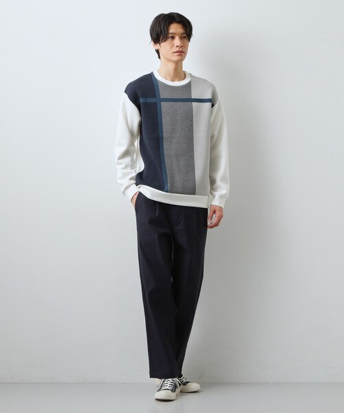 THE SHOP TK (ザ ショップ ティーケー )の「チェック柄ダンボール スウェット 洗濯機OK(Tシャツ/カットソー・メンズ・ホワイト系4/ホワイト系8/ベージュ系1・04/03/02)」の19枚目の写真