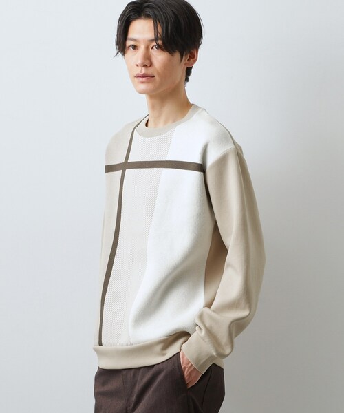 THE SHOP TK (ザ ショップ ティーケー )の「チェック柄ダンボール スウェット 洗濯機OK(Tシャツ/カットソー・メンズ・ホワイト系4/ホワイト系8/ベージュ系1・04/03/02)」の17枚目の写真