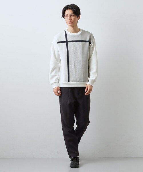 THE SHOP TK (ザ ショップ ティーケー )の「チェック柄ダンボール スウェット 洗濯機OK(Tシャツ/カットソー・メンズ・ホワイト系4/ホワイト系8/ベージュ系1・04/03/02)」の11枚目の写真