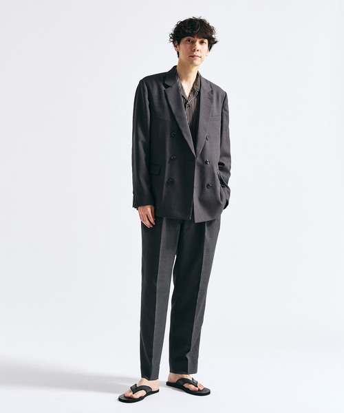 417 EDIFICE（フォーワンセブンエディフィス）の「【EVALET / エバレット】メッシュWジャケット "セットアップ着用可能"（テーラードジャケット・メンズ・グレー/チャコールグレー/ベージュ・MEDIUM/SMALL/X-LARGE/LARGE）」の5枚目の写真