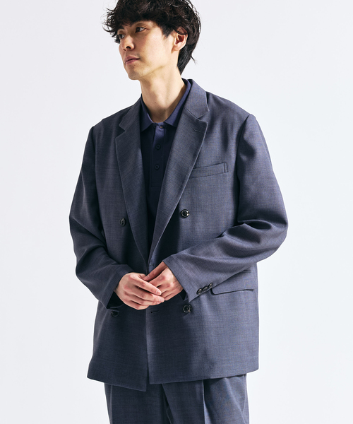 417 EDIFICE（フォーワンセブンエディフィス）の「【EVALET / エバレット】メッシュWジャケット "セットアップ着用可能"（テーラードジャケット・メンズ・グレー/チャコールグレー/ベージュ・MEDIUM/SMALL/X-LARGE/LARGE）」の10枚目の写真