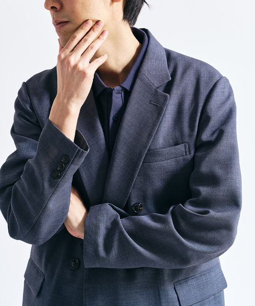 417 EDIFICE（フォーワンセブンエディフィス）の「【EVALET / エバレット】メッシュWジャケット "セットアップ着用可能"（テーラードジャケット・メンズ・グレー/チャコールグレー/ベージュ・MEDIUM/SMALL/X-LARGE/LARGE）」の15枚目の写真