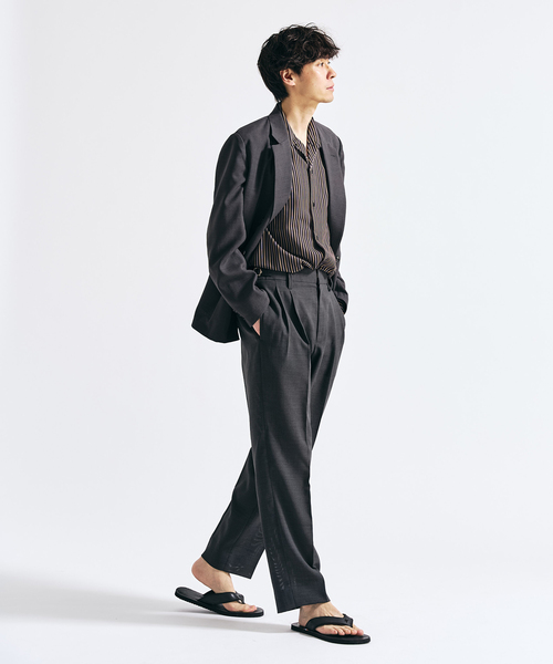 417 EDIFICE（フォーワンセブンエディフィス）の「【EVALET / エバレット】メッシュWジャケット "セットアップ着用可能"（テーラードジャケット・メンズ・グレー/チャコールグレー/ベージュ・MEDIUM/SMALL/X-LARGE/LARGE）」の18枚目の写真