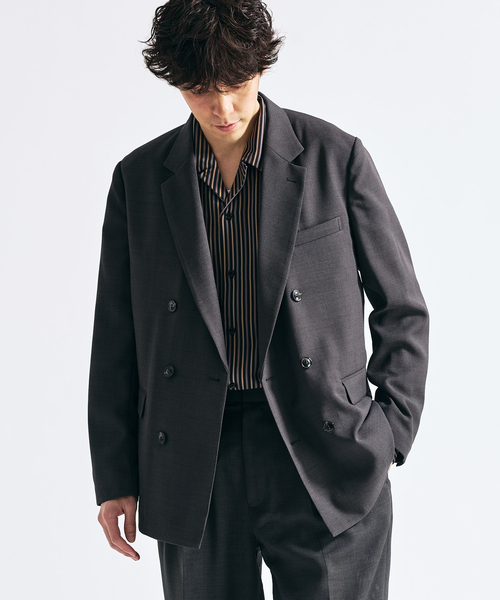 417 EDIFICE（フォーワンセブンエディフィス）の「【EVALET / エバレット】メッシュWジャケット "セットアップ着用可能"（テーラードジャケット・メンズ・グレー/チャコールグレー/ベージュ・MEDIUM/SMALL/X-LARGE/LARGE）」の20枚目の写真