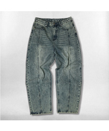 NOTUSUAL（ノットユージュアル）の「ユーズアルバルーンフロントカットデニムパンツ4カラー（デニムパンツ）」