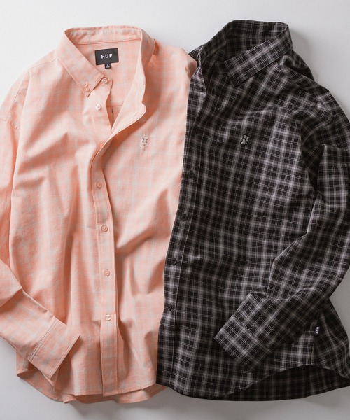 HUF(ハフ)の「MEGABLAST PLAID LS SHIRT(シャツ/ブラウス・メンズ・ブラック/ピンク系その他・S/M/L/XL/XXL)」の3枚目の写真