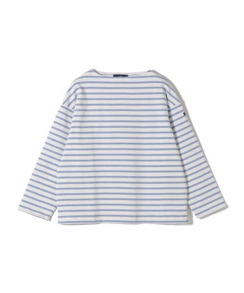 SAINT JAMES(セントジェームス)の「【SHIPS一部別注】SAINT JAMES:〈洗濯機可能〉OUESSANT LOOSE(Tシャツ/カットソー・レディース・ライトグレー/レッド/ワイン/ライトブルー・3)」の2枚目の写真